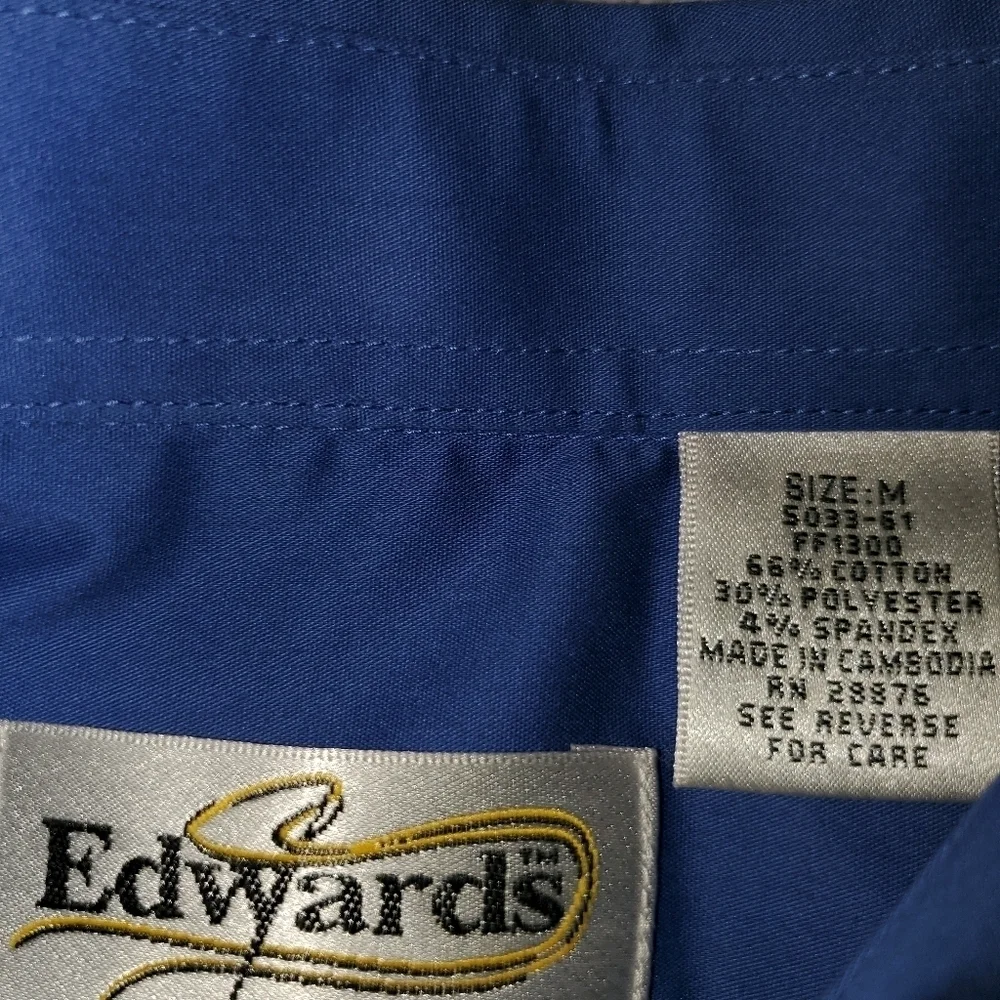 Edwards Blue Collared Button Down - Picture 7 of 8